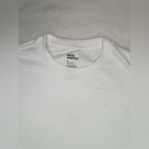 Men’s White Crew Neck Tee Ribbed Tank Tops (2 In A Pack) Size Medium New - Picture 5 of 8